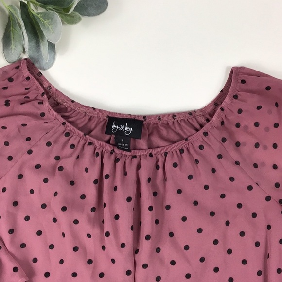 By and By > Mauve Polka Dot Top Small - Picture 4 of 10